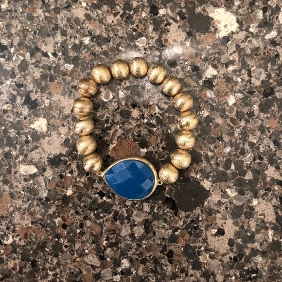 Beautiful Gold & Blue Bracelet - Picture 3 of 3